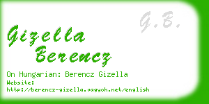 gizella berencz business card